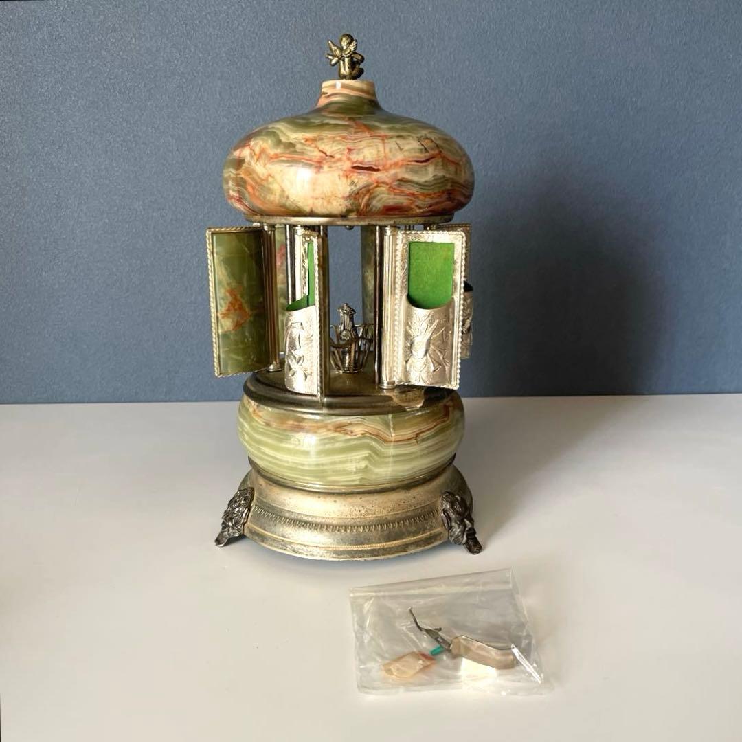 『修理　必要』リュージュ　陶器製カラクリ オルゴール　葉巻入れ　アンティーク