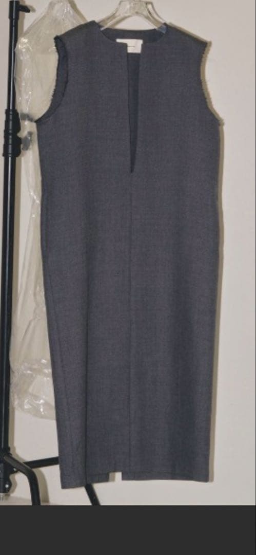 【試着のみ】TODAYFUL ダブルフェイスウールネックドレス