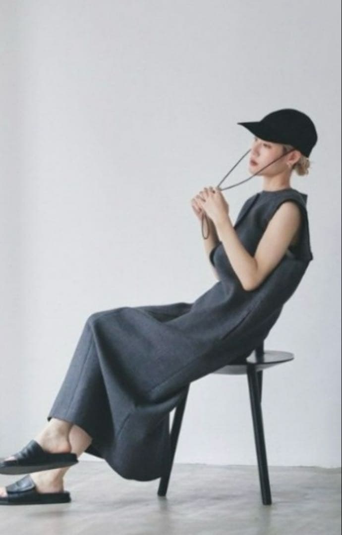 【試着のみ】TODAYFUL ダブルフェイスウールネックドレス