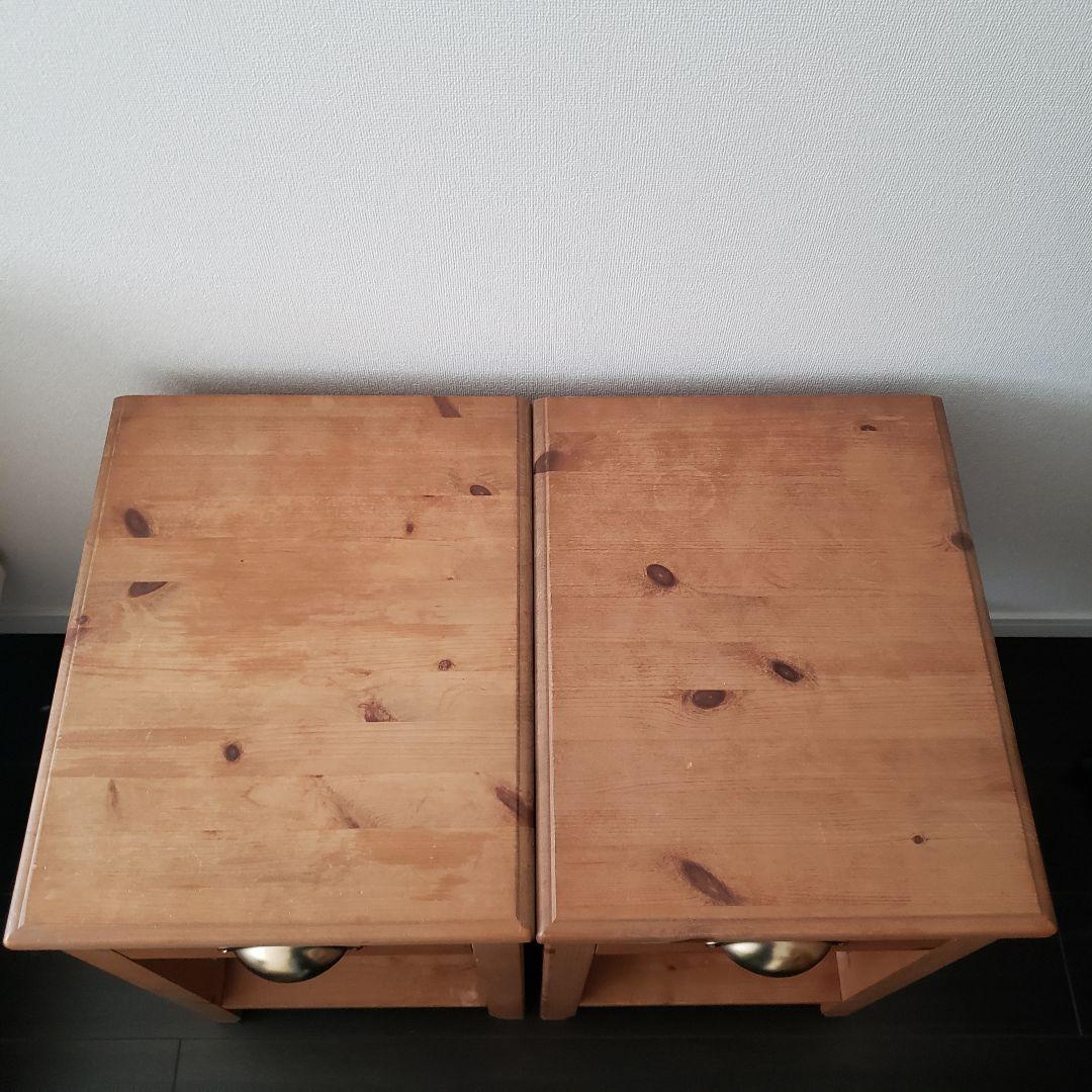 【期間限定】ナチュラルウッド サイドテーブル 2個セット