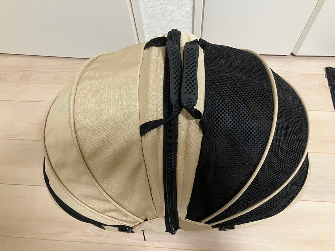 ペットカート ベージュ折りたたみ式