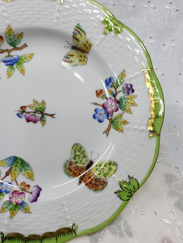 美品✨ヘレンド ヴィクトリアブーケ サラダ デザート プレート17 皿 花蝶①