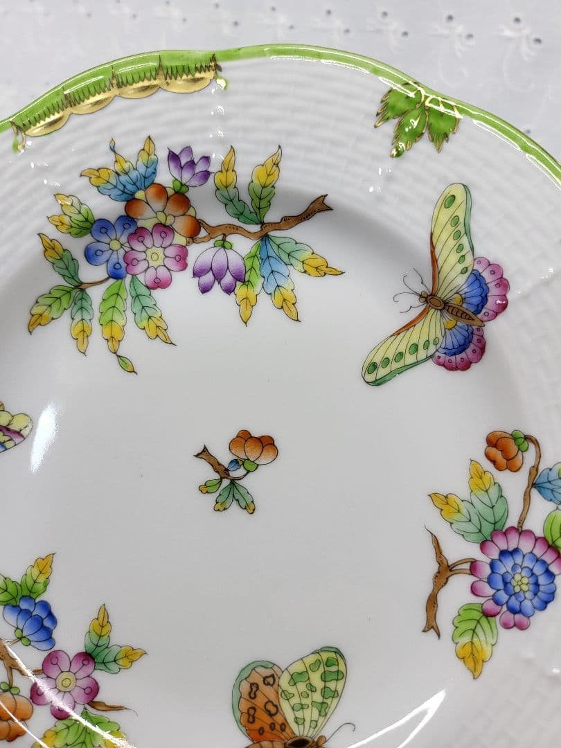 美品✨ヘレンド ヴィクトリアブーケ サラダ デザート プレート17 皿 花蝶①