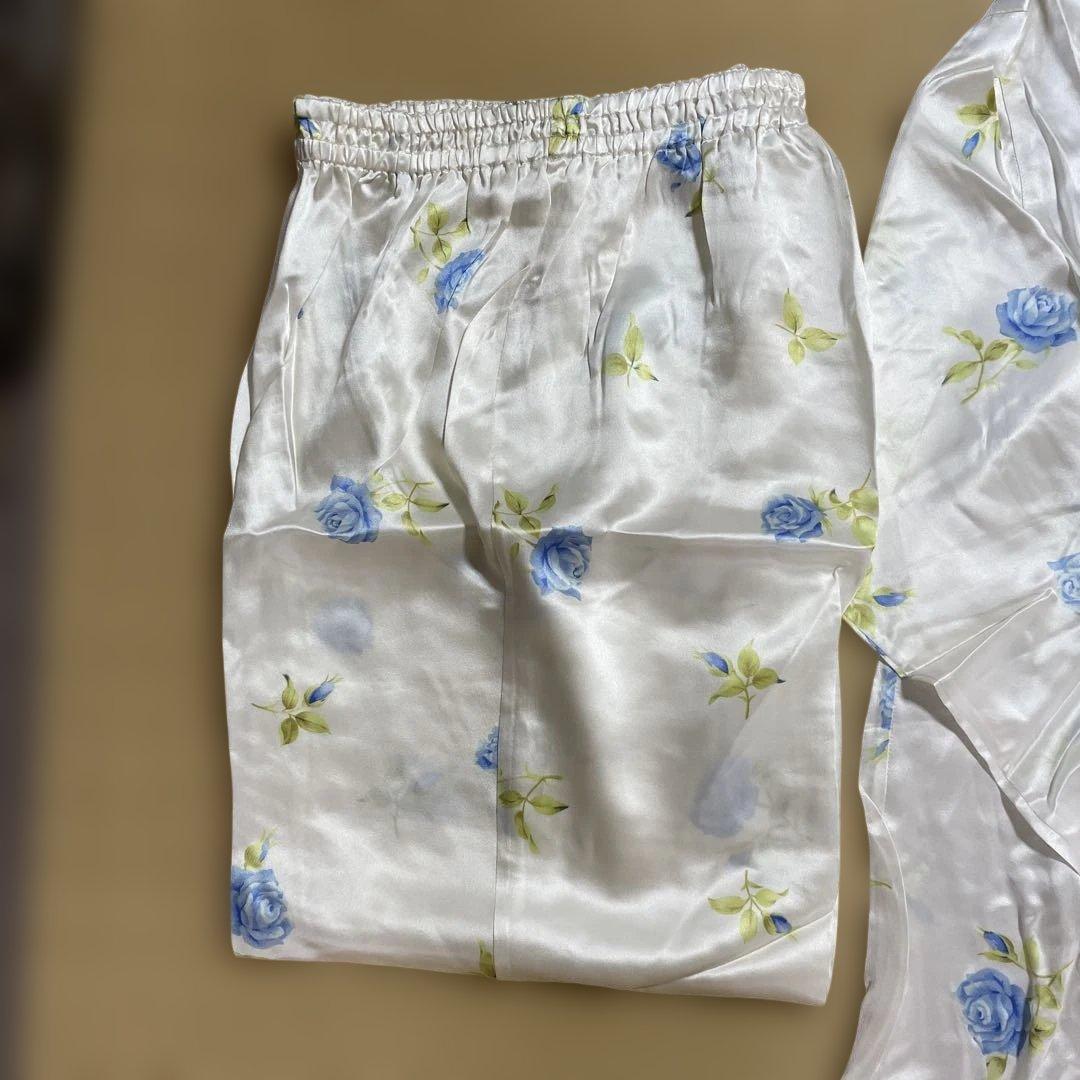 メ*ロ様 ワコール　絹　シルク　花柄　バラ　パジャマ