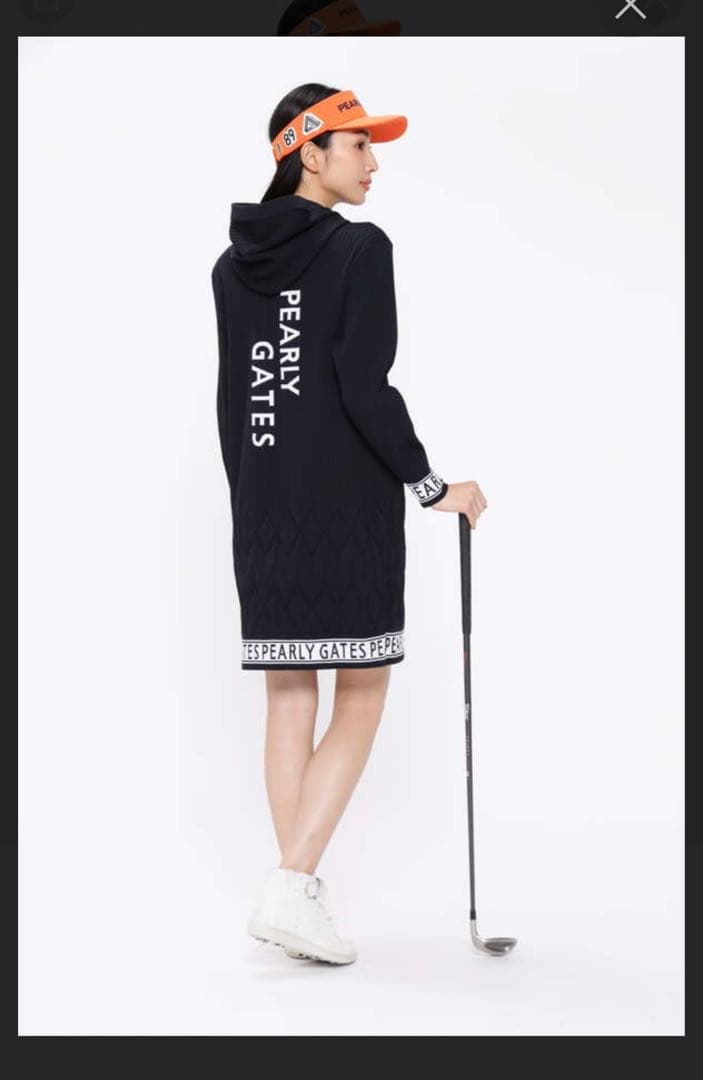 PEARLY GATES フード付きワンピース　ネイビー サイズ0