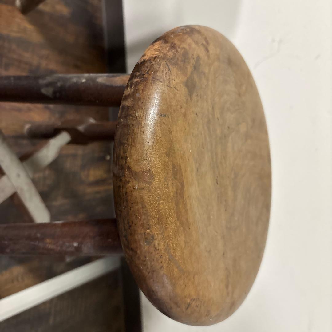 木製 椅子 2脚セット 昭和 学校 理科室 レトロ ヴィンテージ