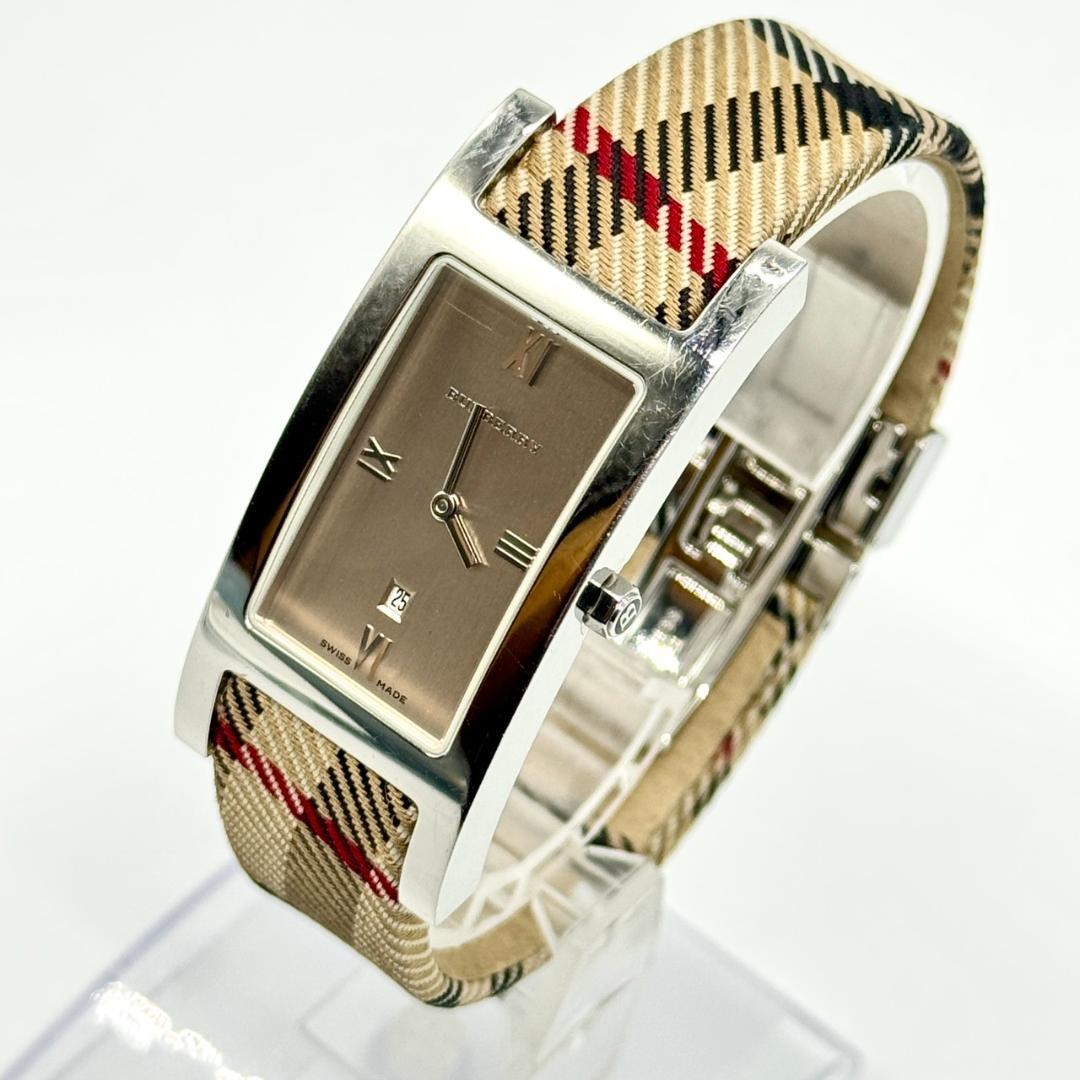 稼働品 Burberry バーバリー 腕時計 デイト ノバチェック クォーツ