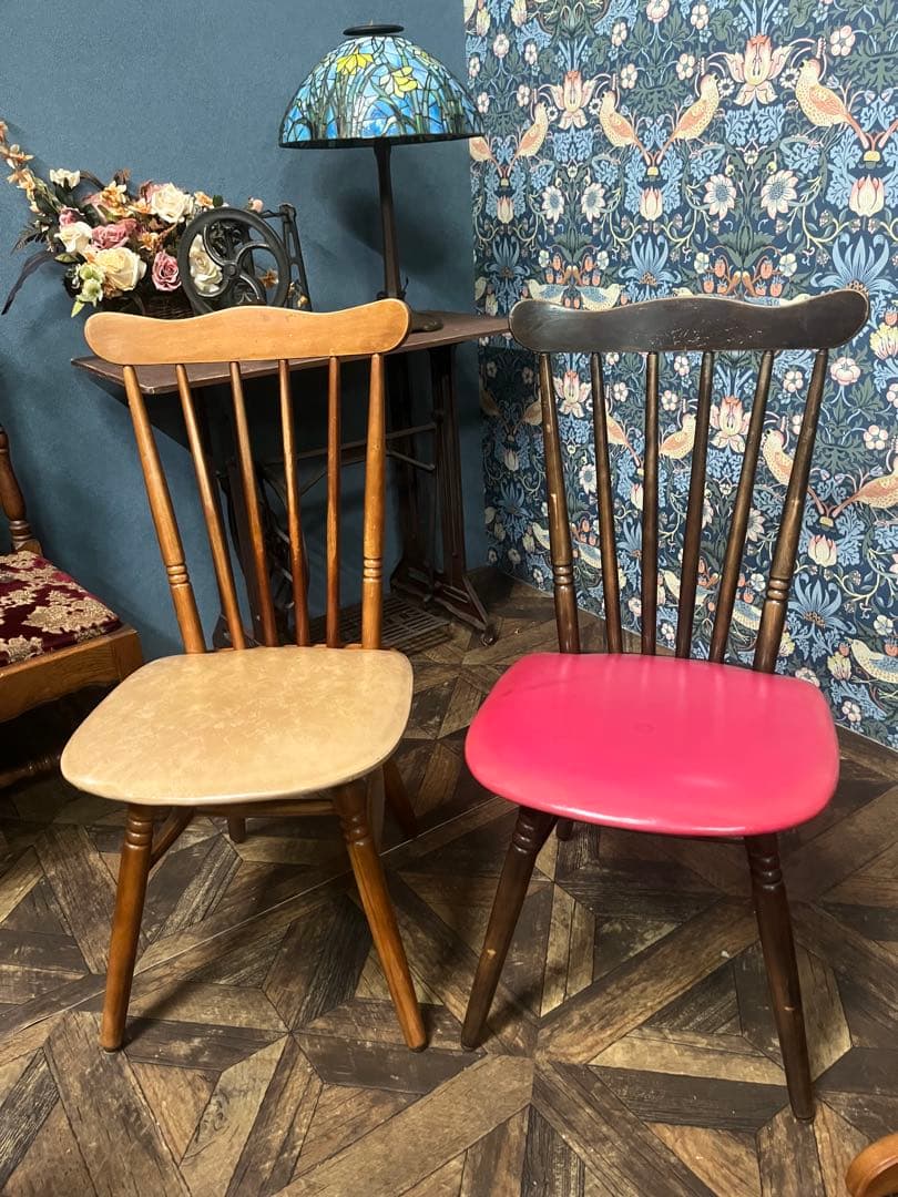 レトロチェア 昭和レトロ 椅子 セット 当時物 インテリア ビンテージ