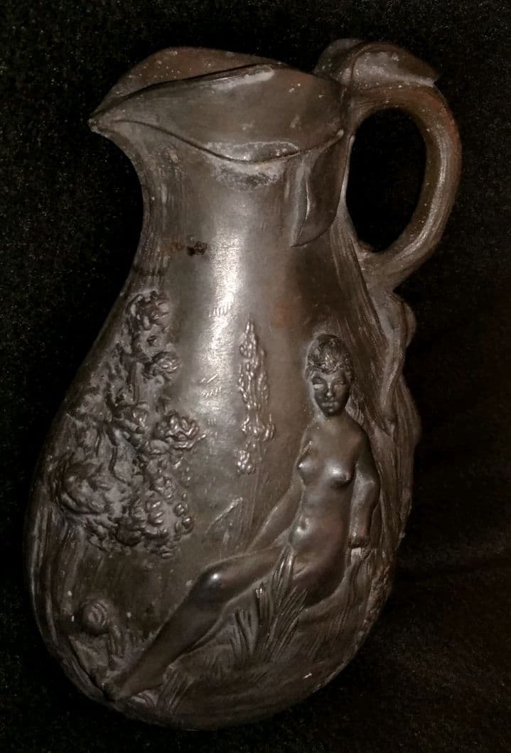 フランスアンティーク花瓶水差しピッチャーピシェアール・ヌーヴォーロココ女神高級