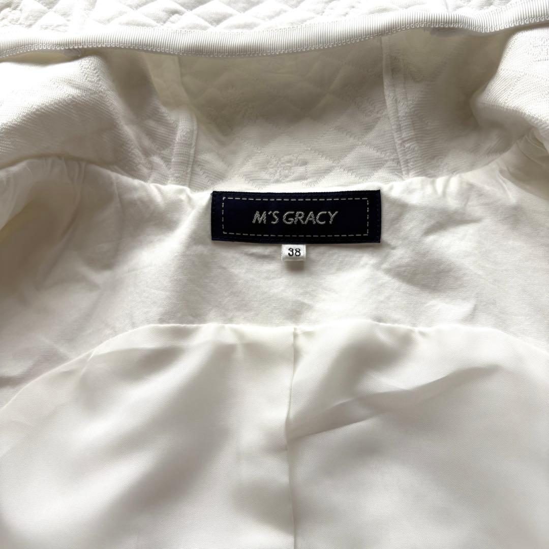 【美品】23年 リボン　カメリアダブルジップ　フード付きキルティングワンピース