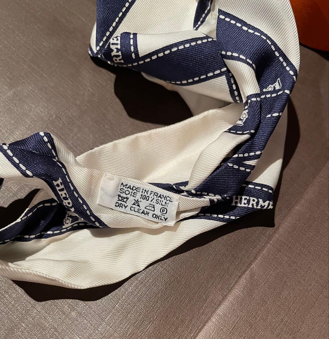 HERMES エルメス ツイリー ボルデュックリボン シルク スカーフ