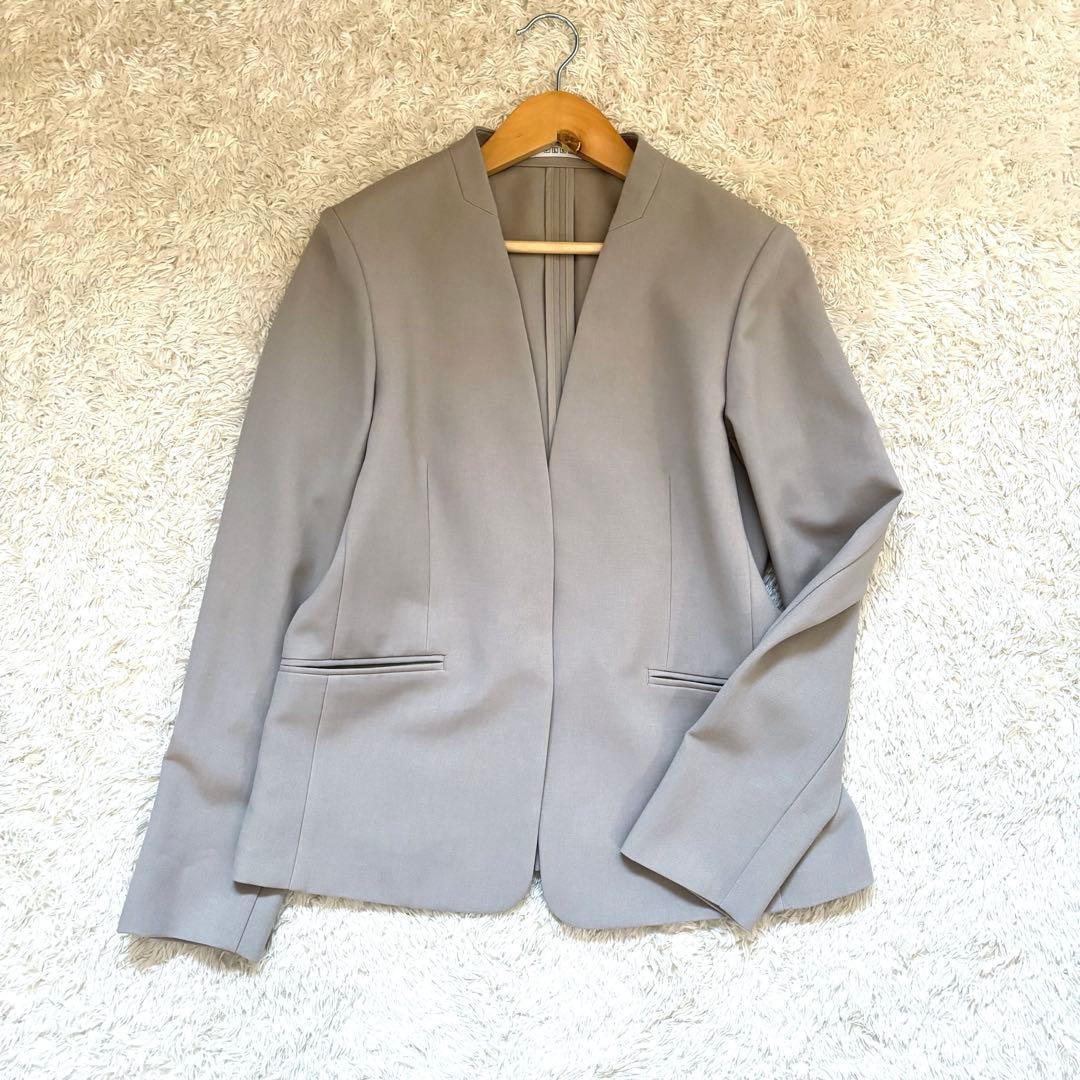 美品✨2023年 プラステ セットアップスーツ ノーカラー 洗える ベージュ