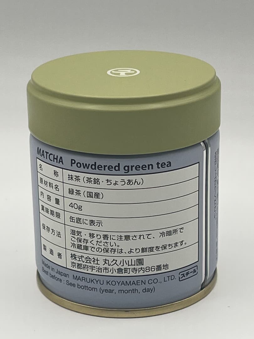 宇治 丸久小山園 抹茶 長安 (CHOUAN) 40g 在庫1缶