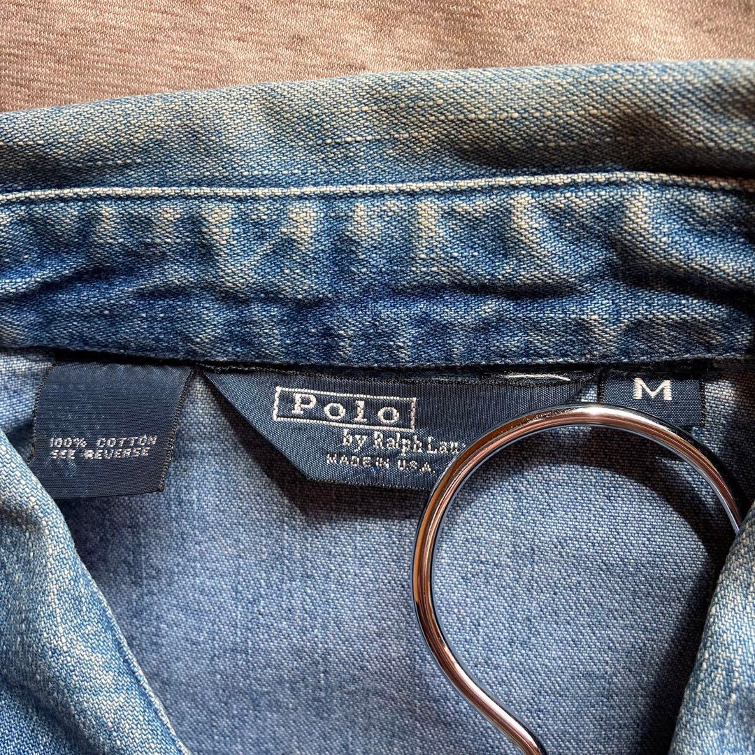 USA製 90年代 ポロ　ラルフローレン デニム スイングトップ メンズ