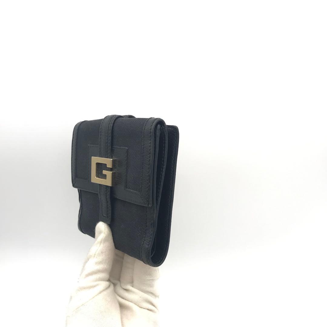 オールドグッチ　グッチ財布　グッチ折り財布　グッチキャンバス　グッチレザー