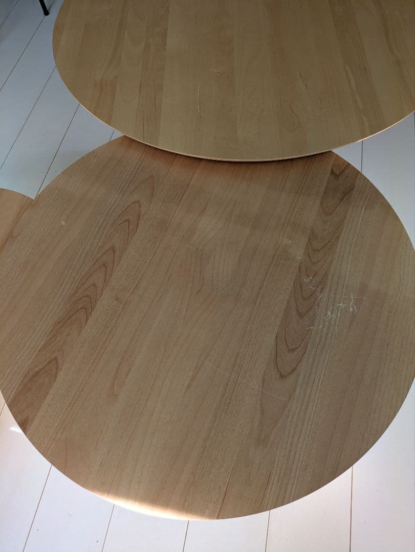 高野木工 円形リビングテーブル 9バルーン伸張式 3枚