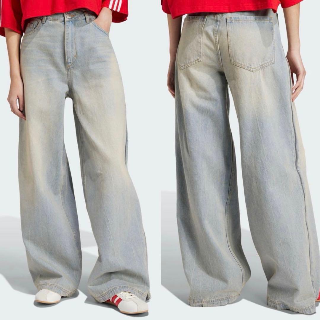 nnn様新品⭐️adidas シーズン3 ジップウォッシュド デニムパンツ