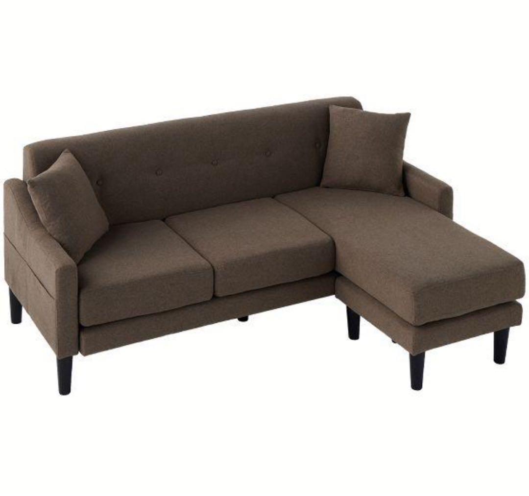 ソファ　ソファセット　リビングソファ　フロアソファ　L字ソファ　ブラウン