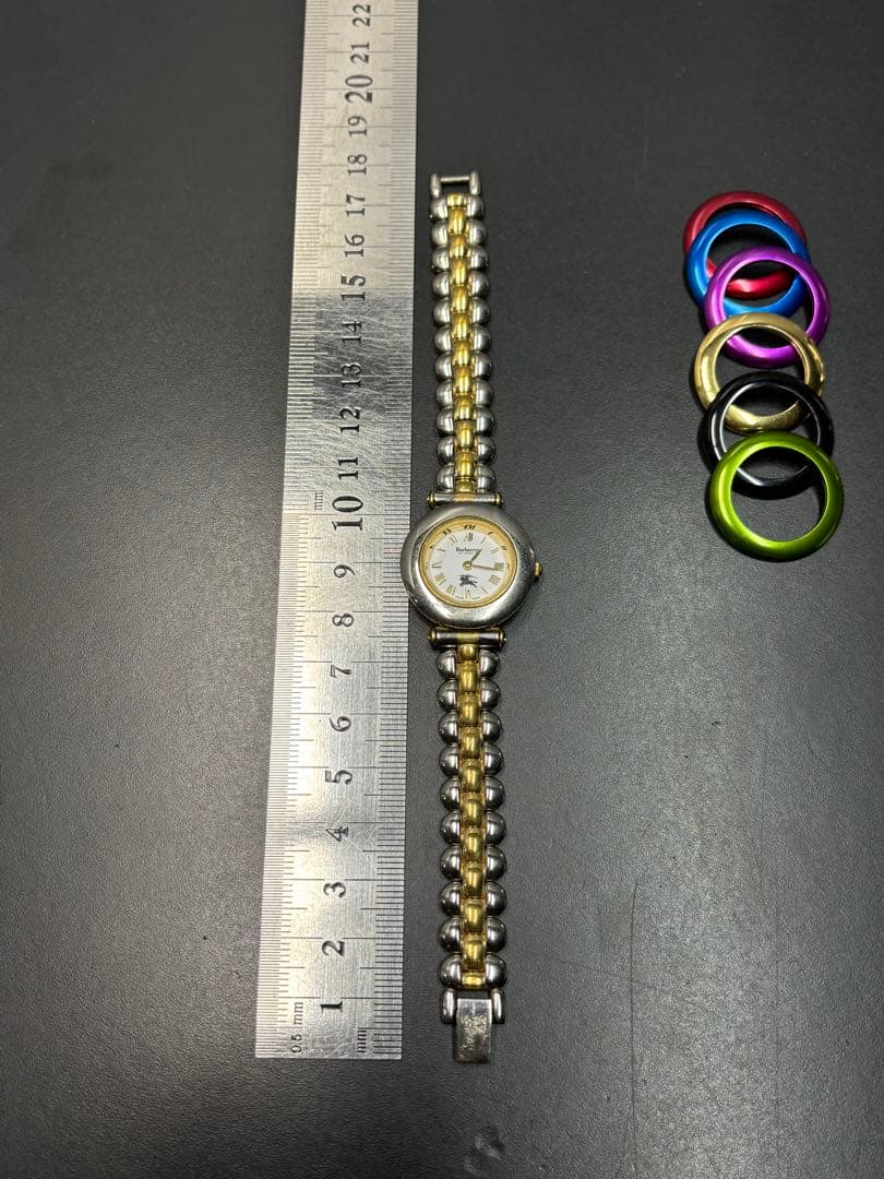 【稼働品】BURBERRY 9100L チェンジベゼル バーバリー 腕時計 訳有