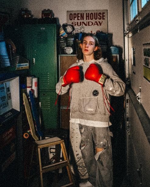 SAINT MICHAEL HOODIE / DOUBLE FACE グレー M