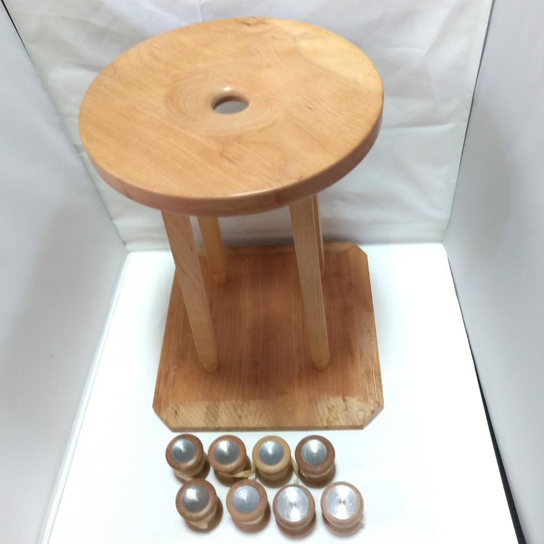 組紐 丸台と組玉８個　くみひも