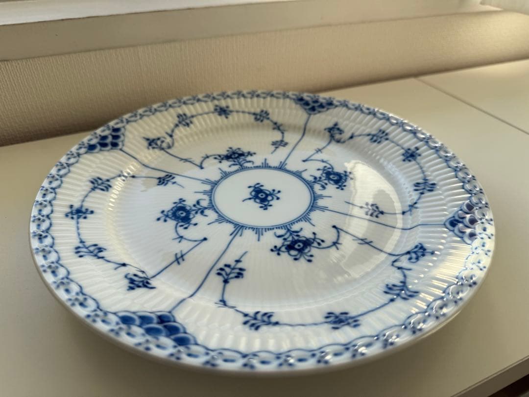 ロイヤルコペンハーゲン　ブルーフルーテッド　ハーフレース　プレート　大皿