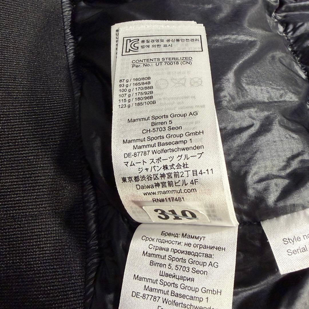 マムート　MA-1 XLサイズ 1013-03020 ボンバージャケット　黒