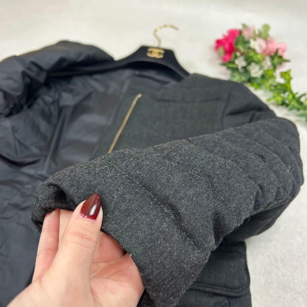 K660 美品 S タトラス ゴールド金具 ダウンジャケット グレー レディース