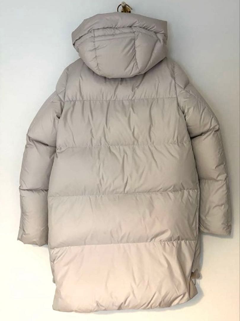 【美品】MOORER NAIROBI-PXフーデッドダウンコート38ライトグレー