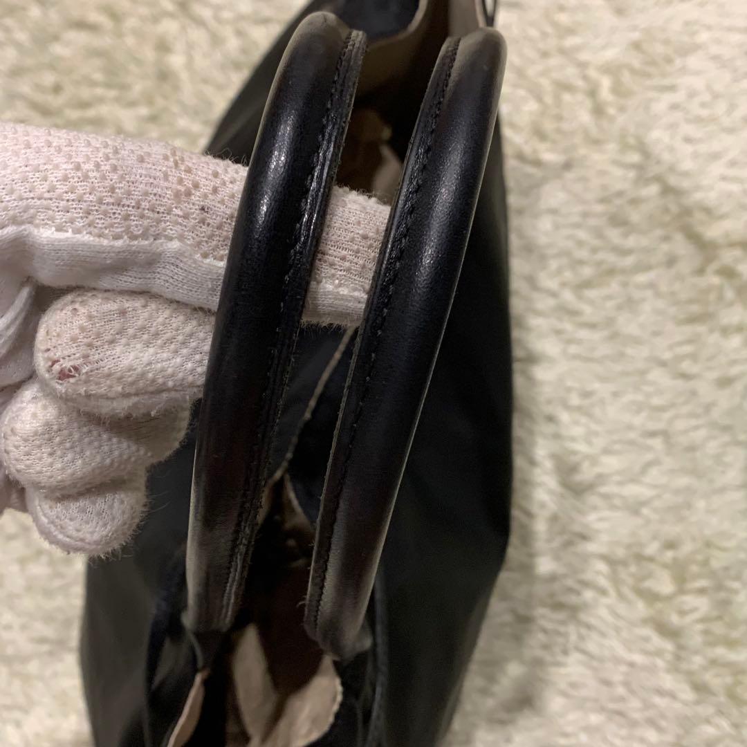 美品✨フェリージ トートバッグ 巾着 ナイロン レザー ブラック