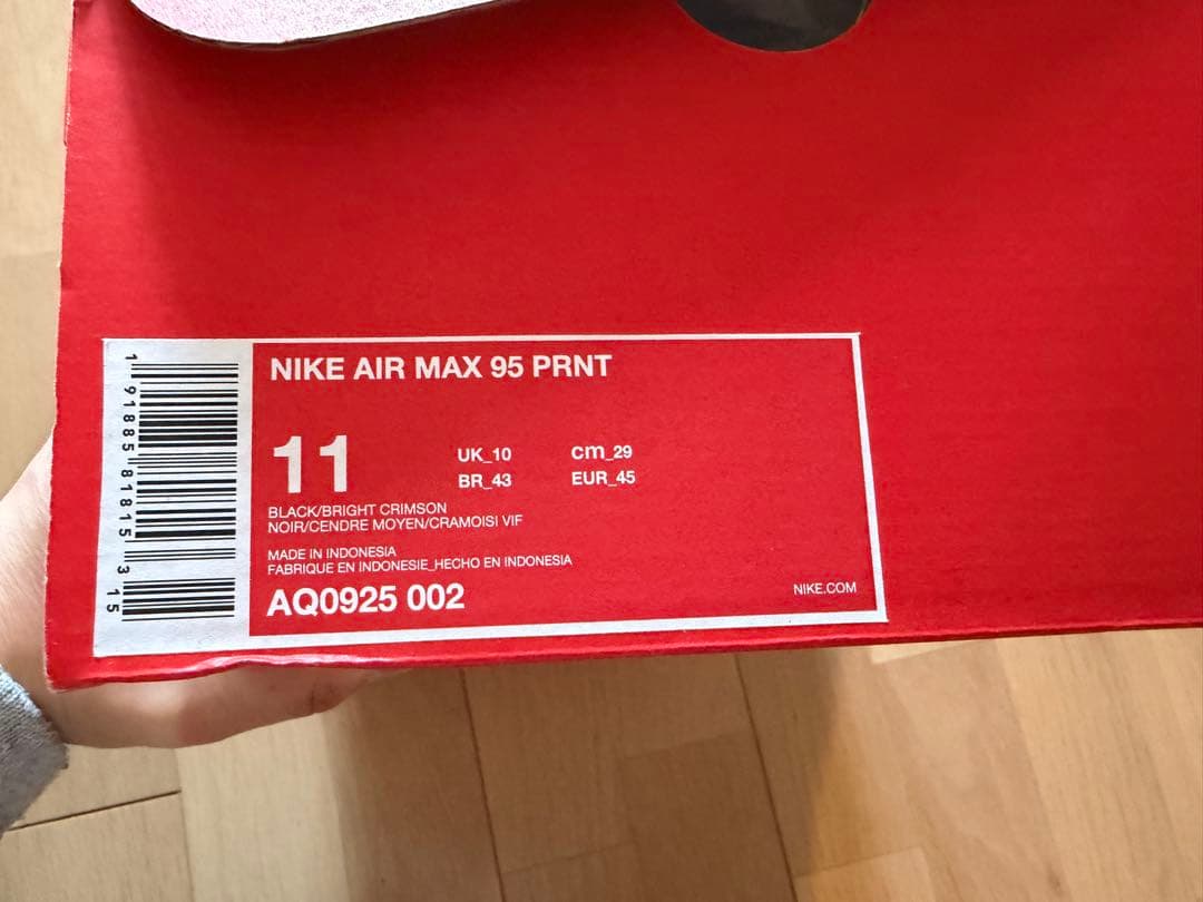 靴 NIKE AIRMAX95 PRNT 29.0cm