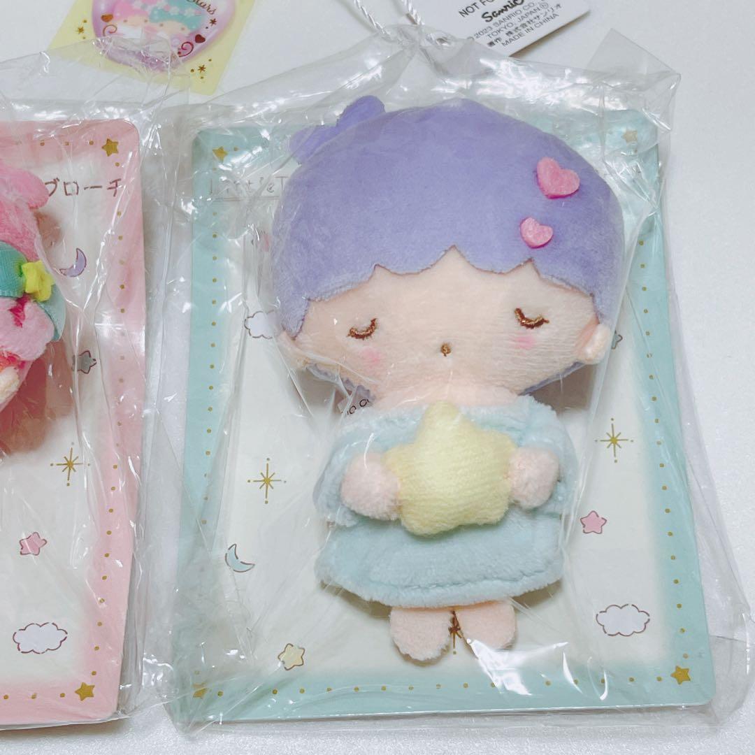 サンリオ キキララ ブローチ フレームデザイン リトルツインスターズ マスコット