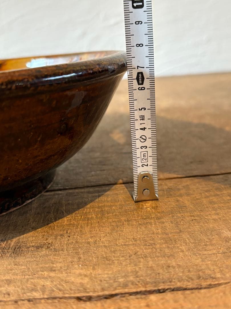 熊本県　ふもと窯　大鉢　スリップウェア