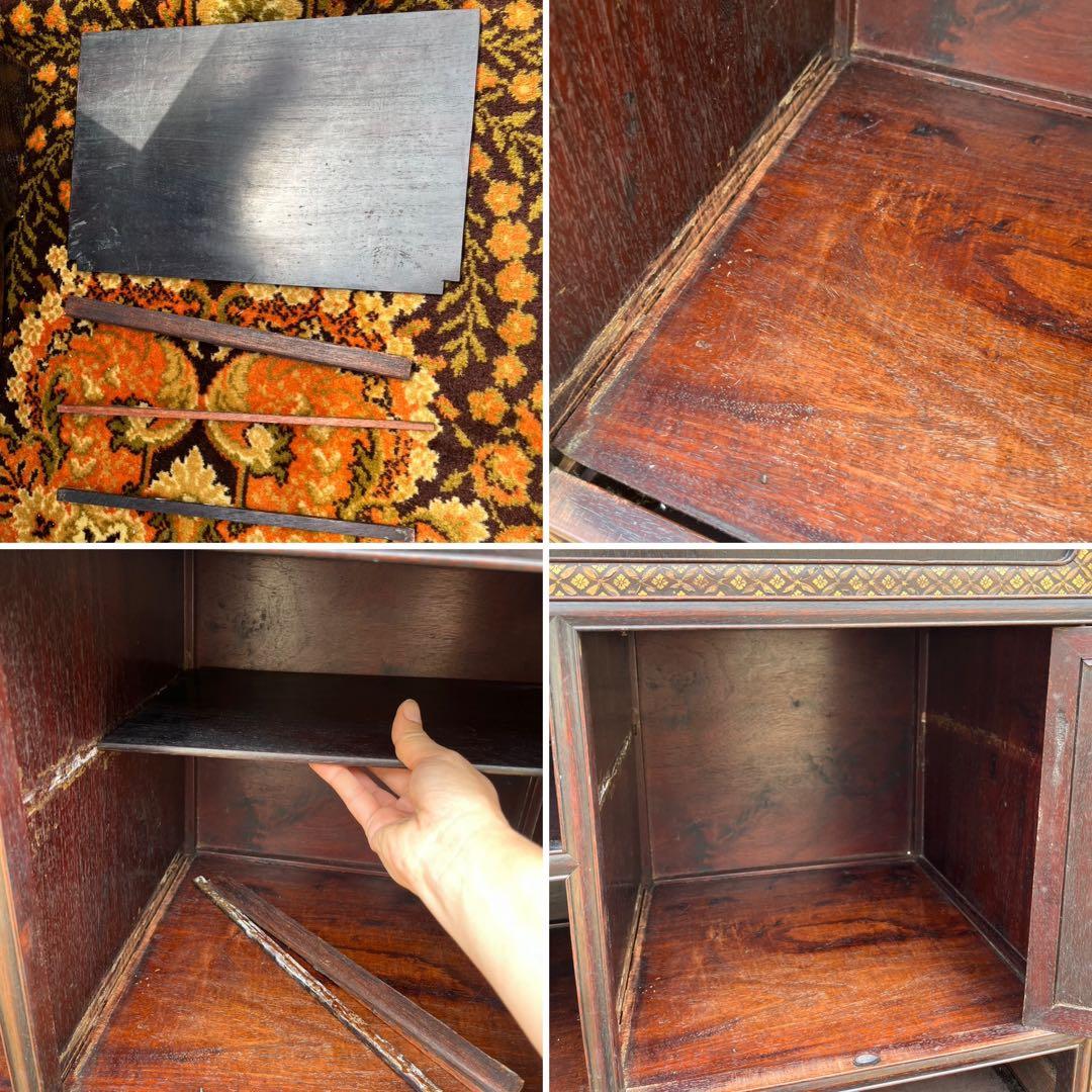 螺鈿 茶棚 茶箪笥 飾り棚 中国 インテリア 年代物 当時物 アンティーク