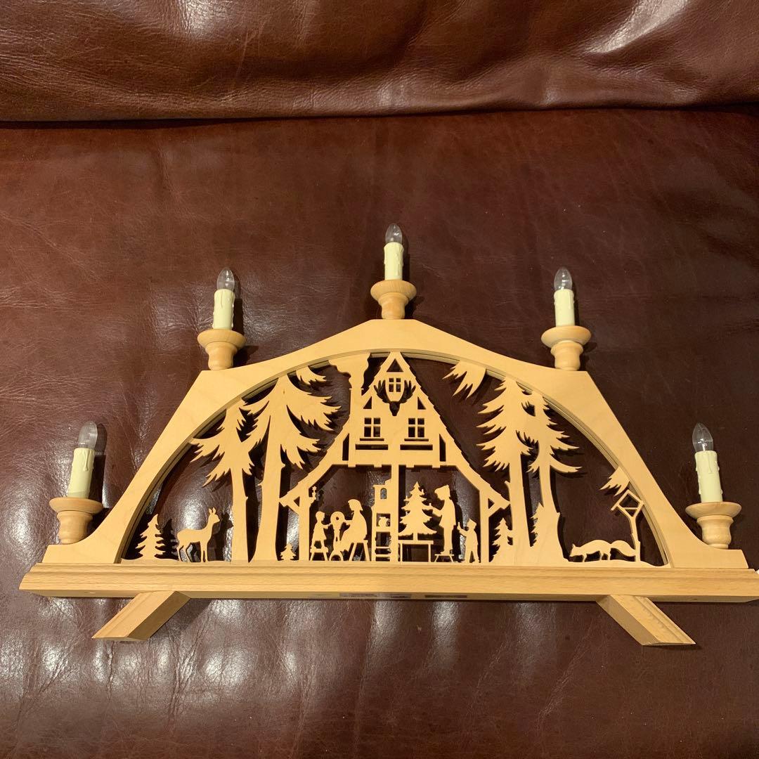ドイツ製　クリスマス　キャンドルアーチ　希少　木製