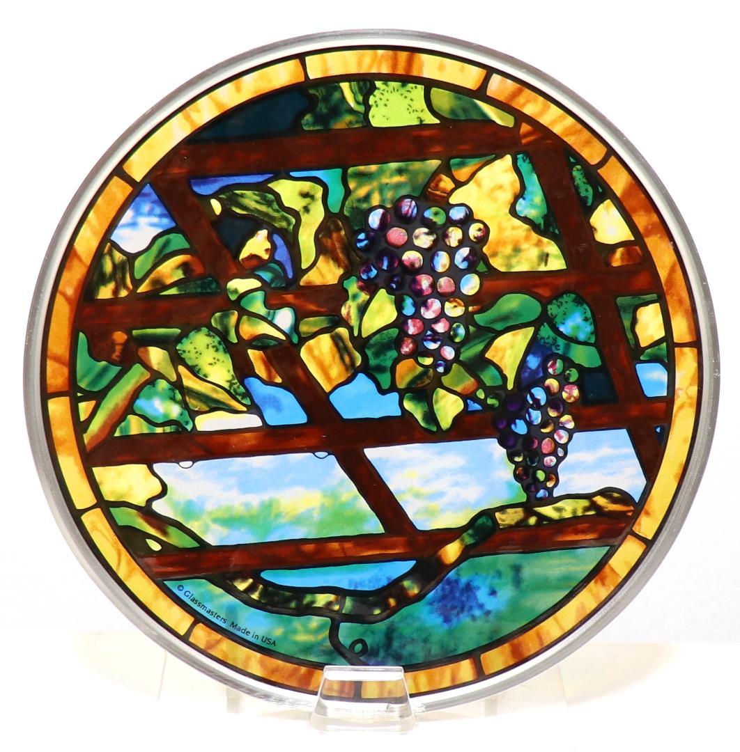ルイス・C・ティファニー ヴィンテージステンドグラス トレリス 葡萄の木 ブドウ