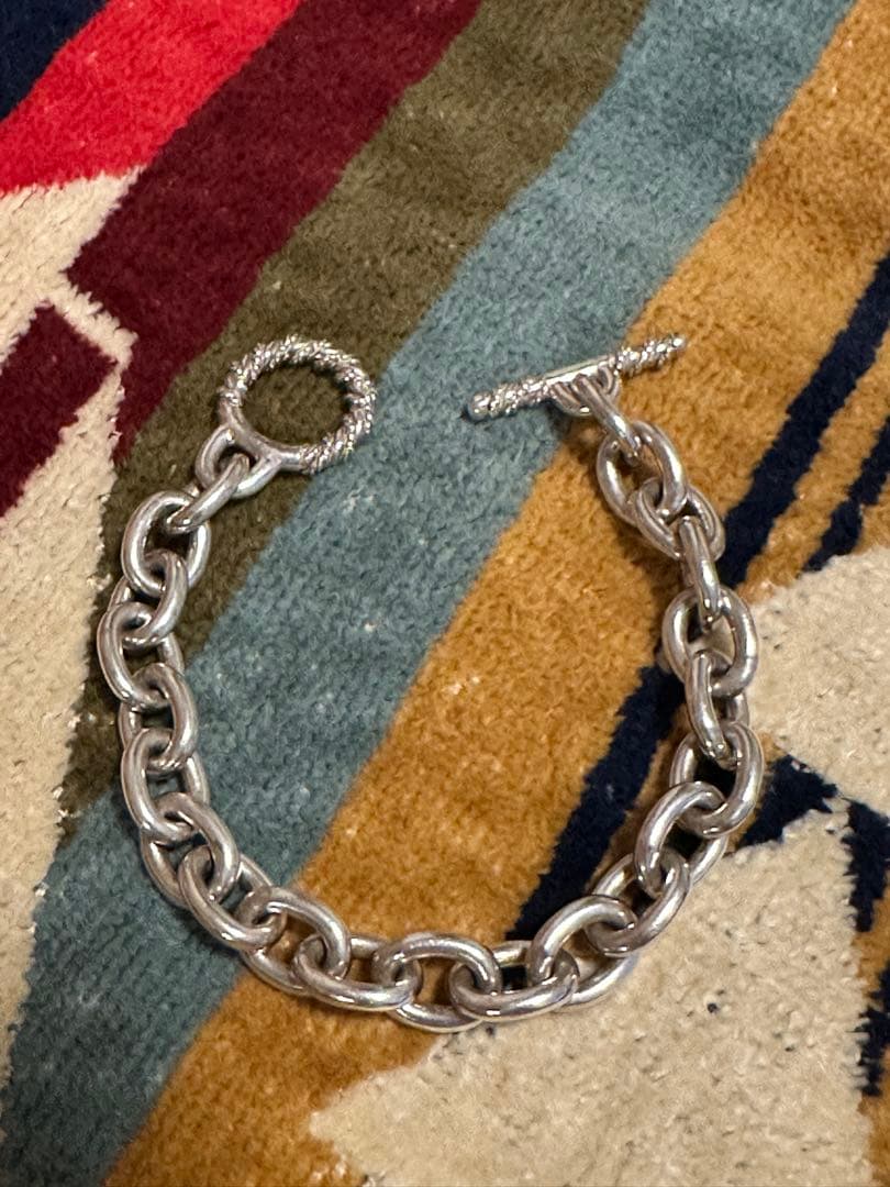 COOTIE PRODUCTIONS シルバー ワイドチェーンブレスレット