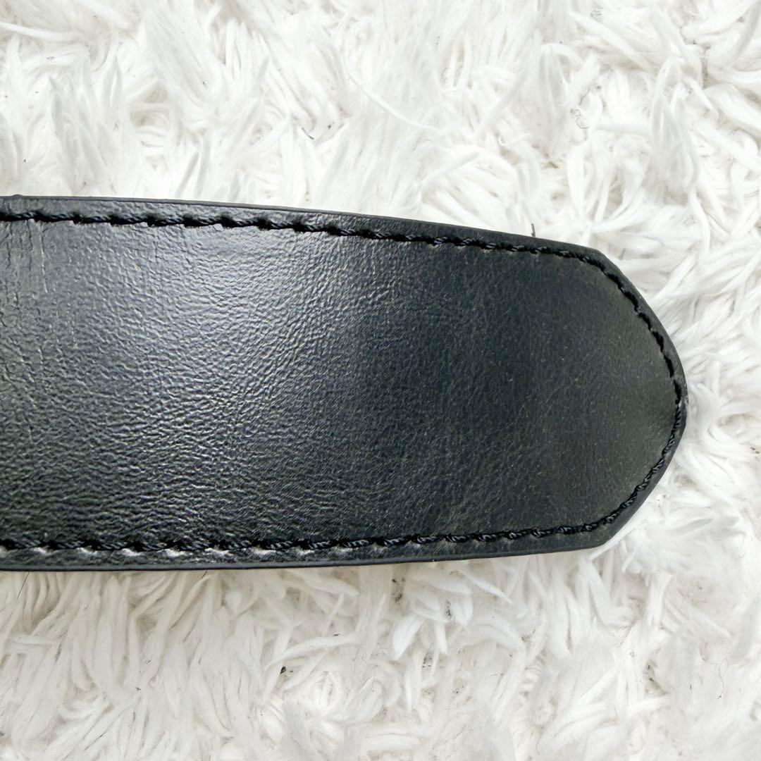 【極美品】GUCCI ベルト インターロッキング GG デカロゴ シルバー 黒