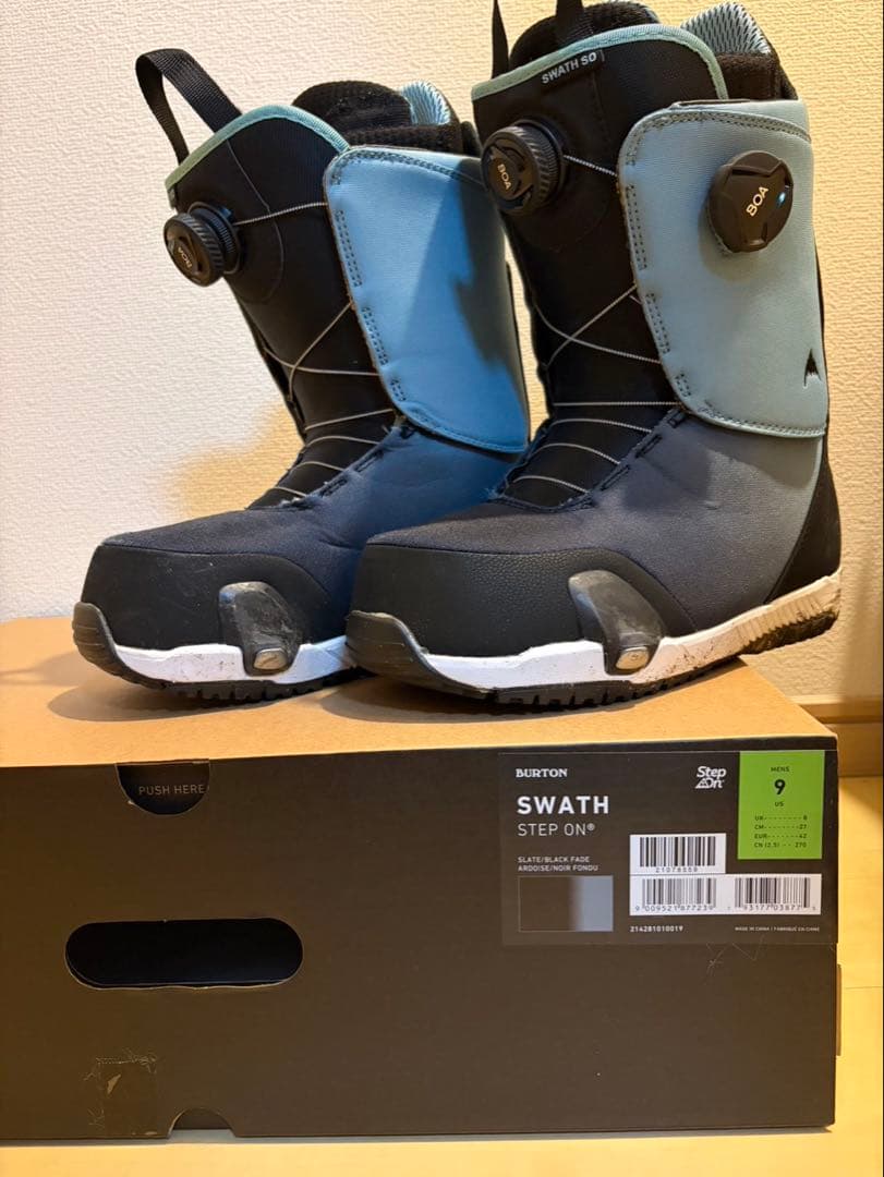 バートンステップオンブーツセット　スノーボードブーツ ブラック/ブルー