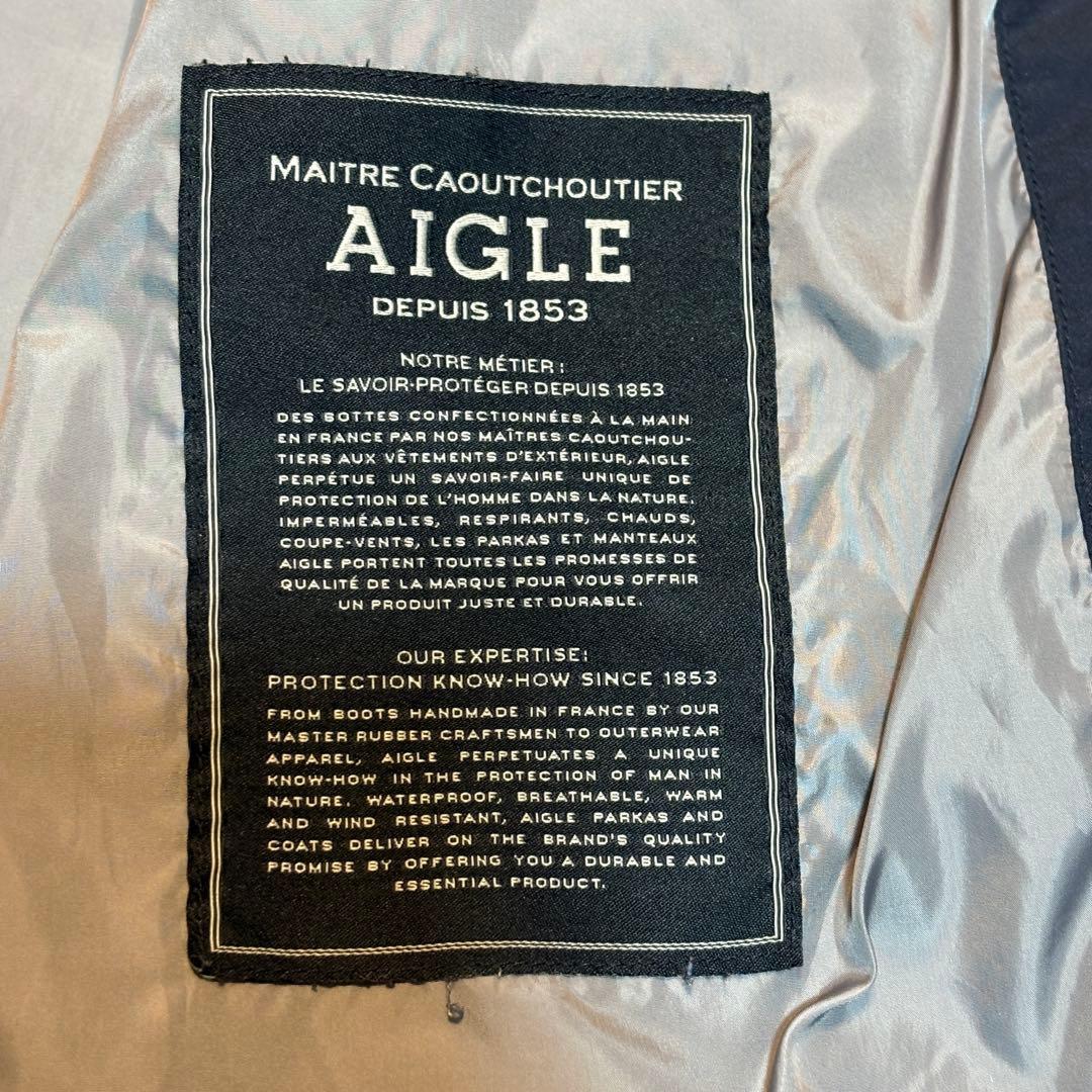 AIGLE エーグル GORE-TEX ステンカラーコート L 紺