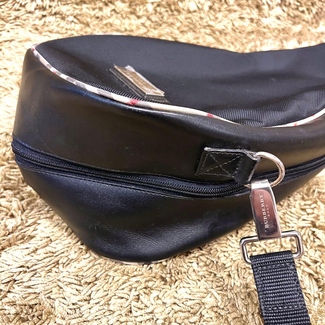 希少　BULBERRY 三陽商会品　ゴルフバッグ　クラブバッグ　ブラック　レザー