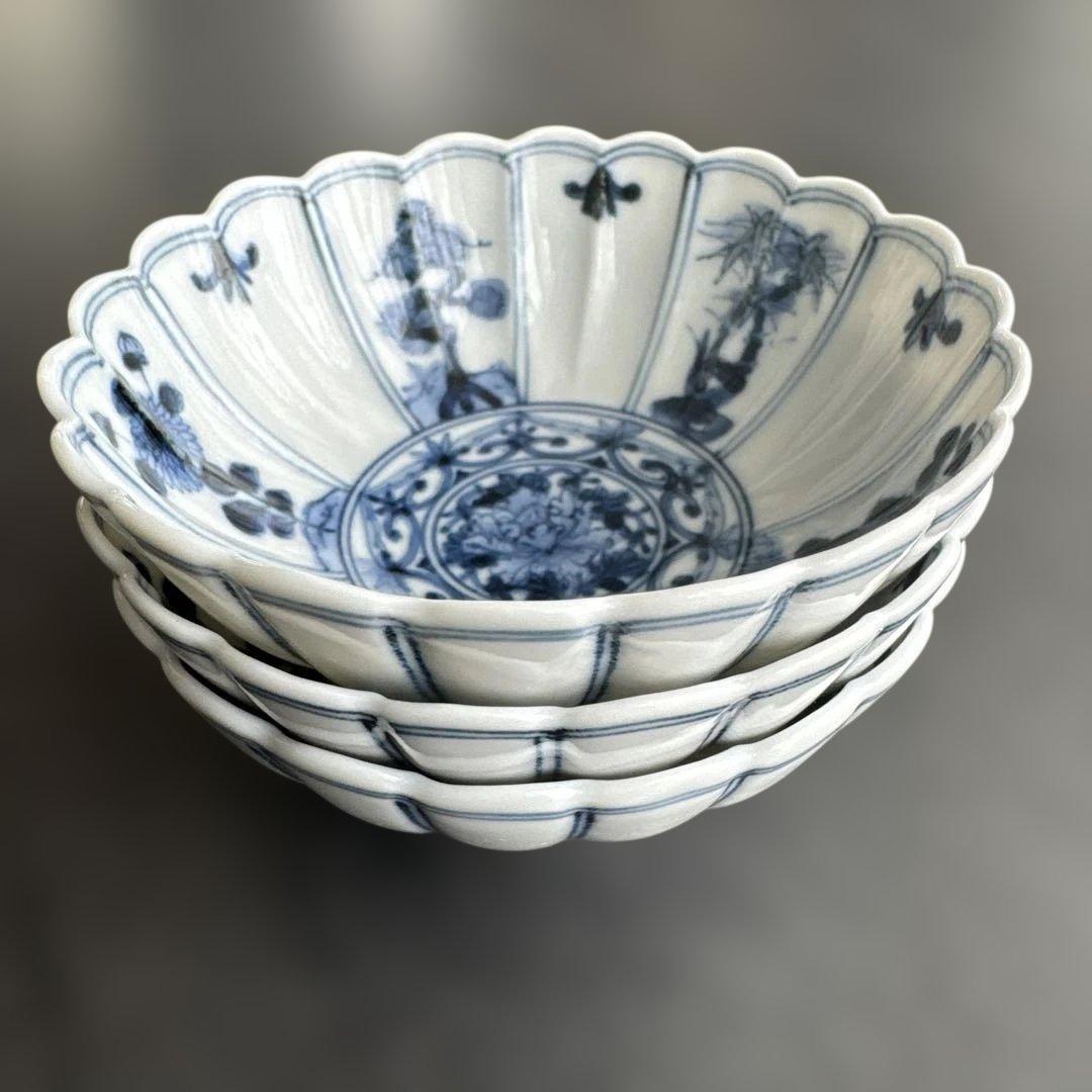 ✨美品✨ 【山本長左】 小付 吉祥樹花文 3客セット