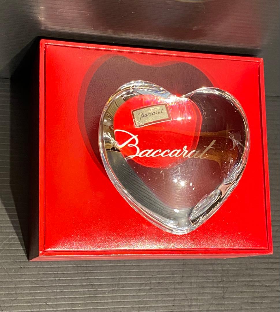 Baccarat 『アモールハート❤️』クリスタル ハート型ペーパーウェイト