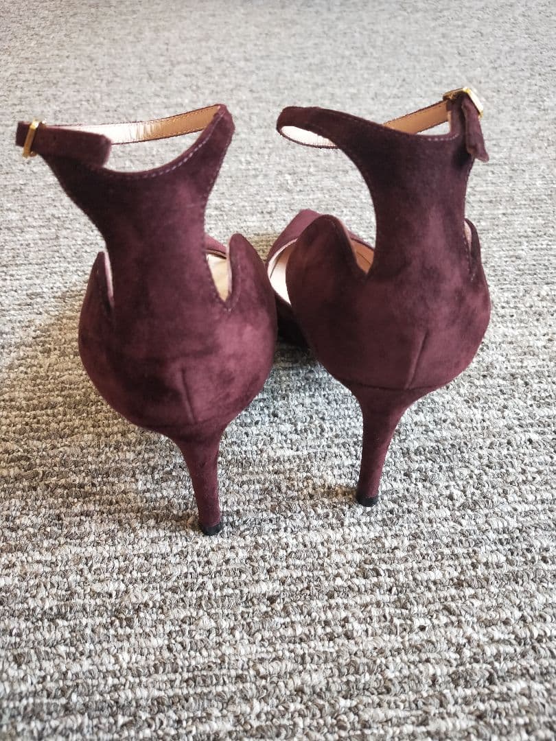 極美品　ジャンヴィトロッシ　パンプス　スエード　ブラウン　アンクルストラップ36