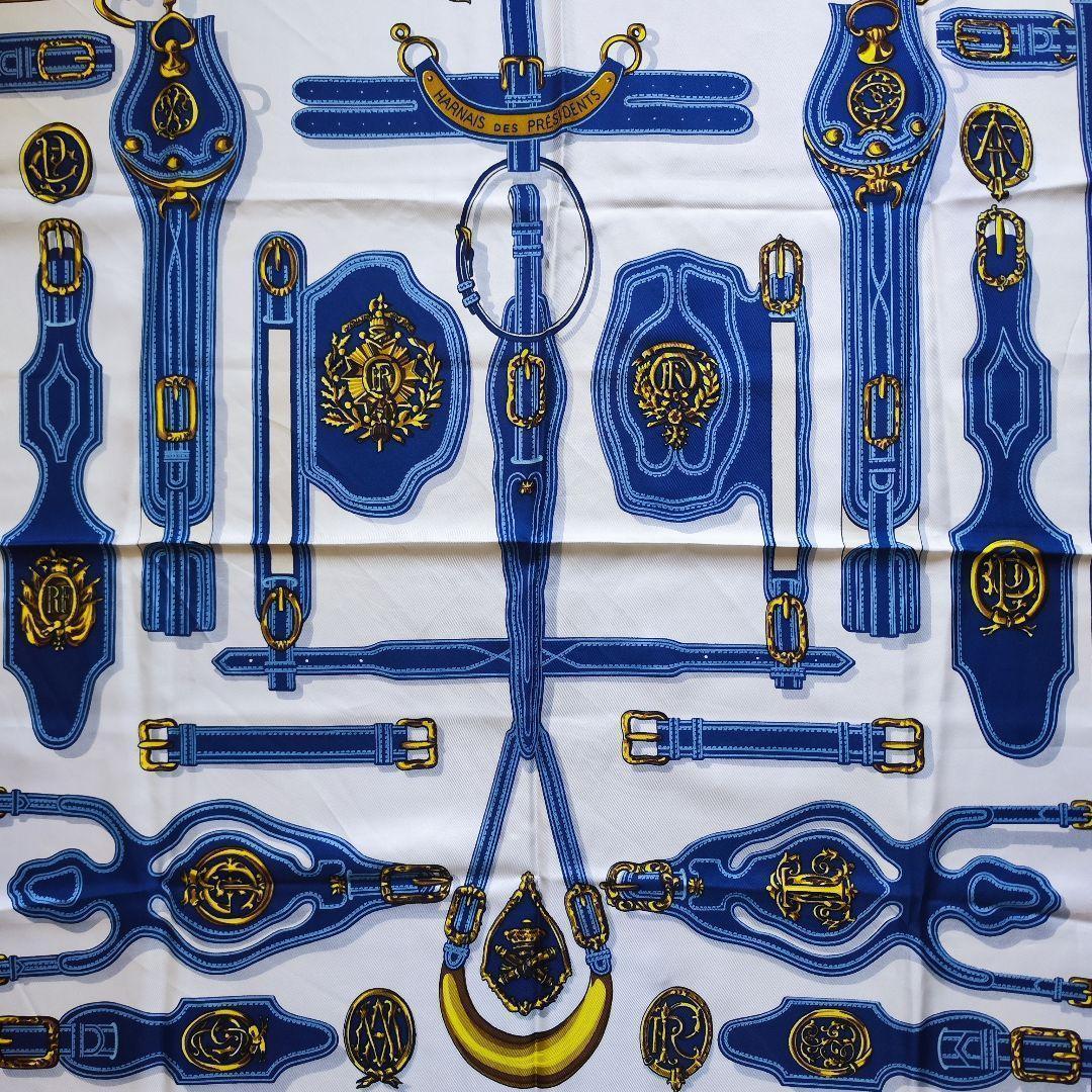 【未使用級】HERMES エルメス カレ90 大統領の馬具 スカーフ タグあり赤