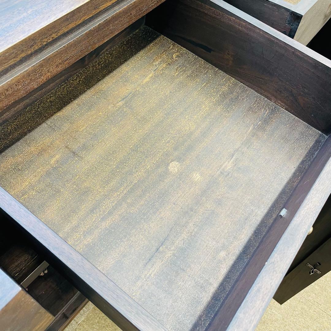 アジアン家具 チーク調 無垢風 大型サイドボード 幅187cm 高級店舗什器