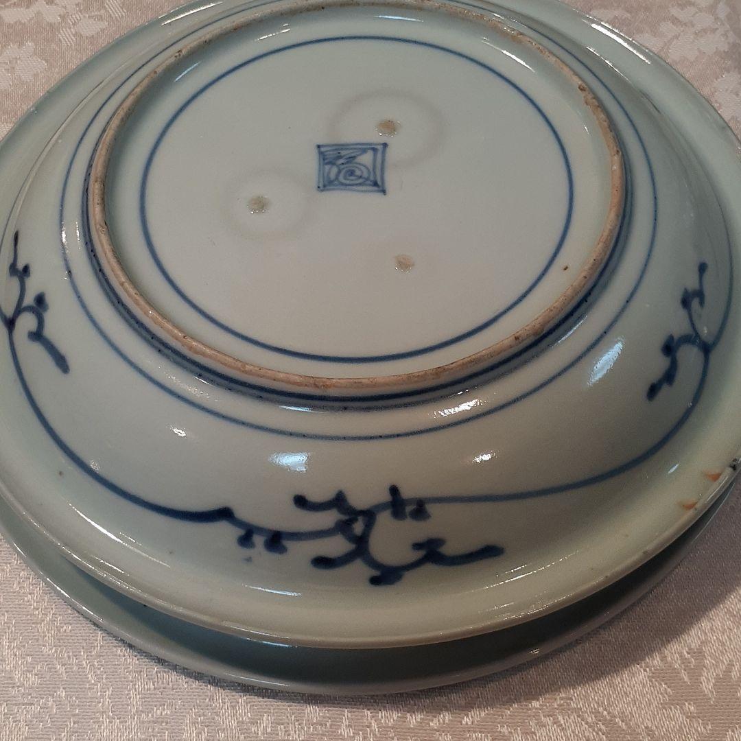 希少❤️古伊万里～玉縁蛸唐草紋平皿揃い