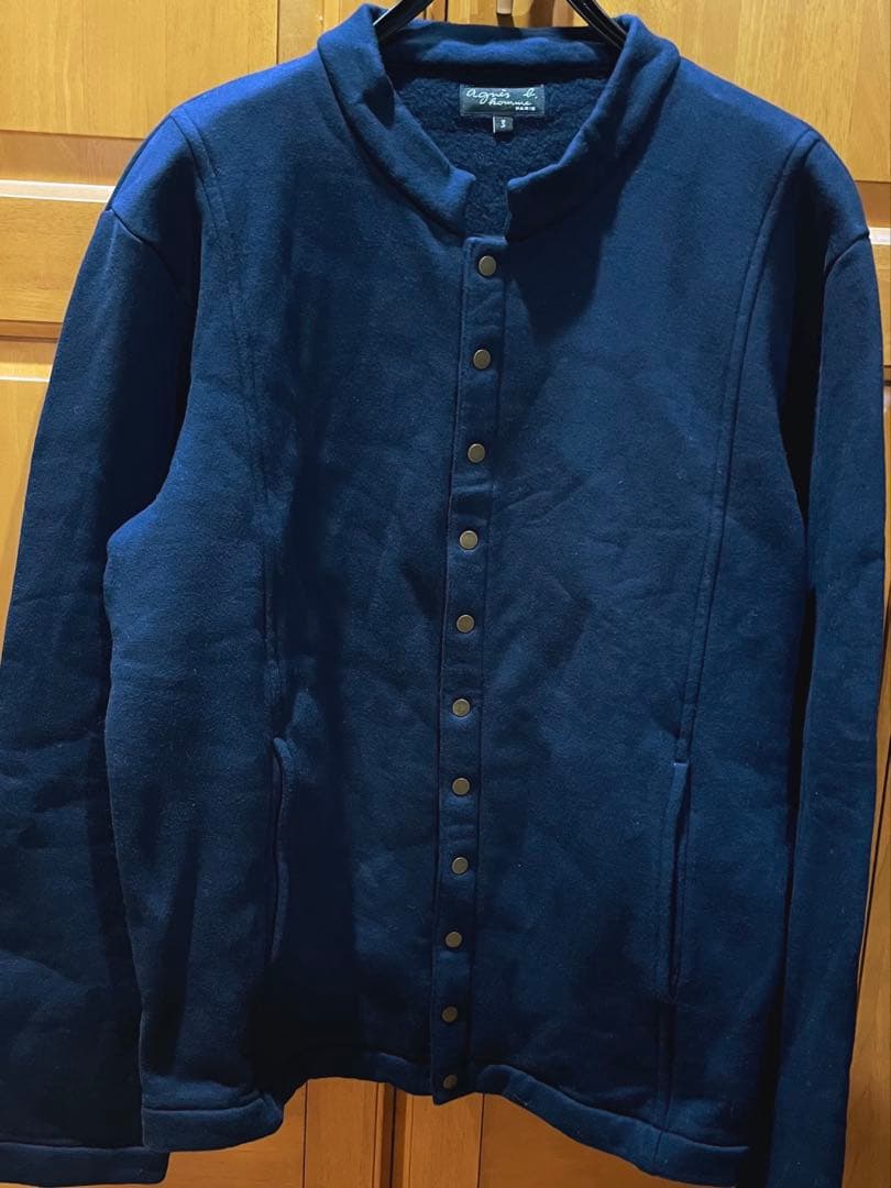 大人気　アニエスベー　agnes.b メンズ　オム　厚手　カーディガン　ネイビー