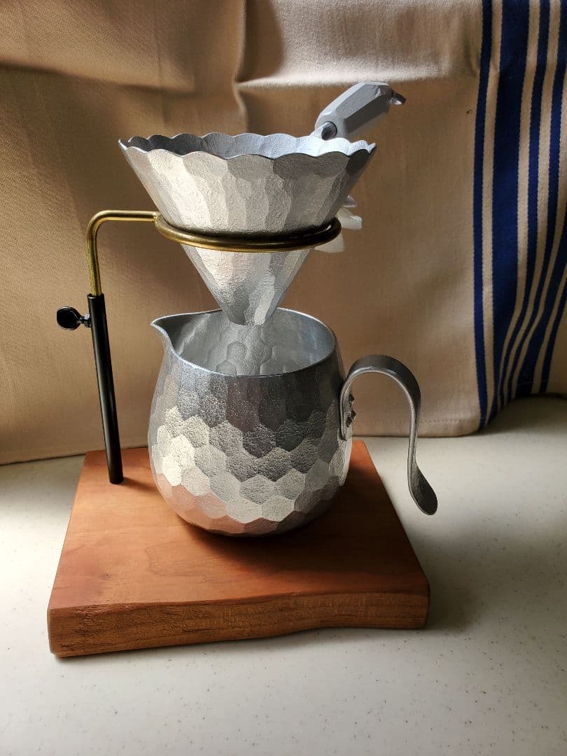 ドリッパーセット（森下シゲキ） 木製スタンド（枯白）付き