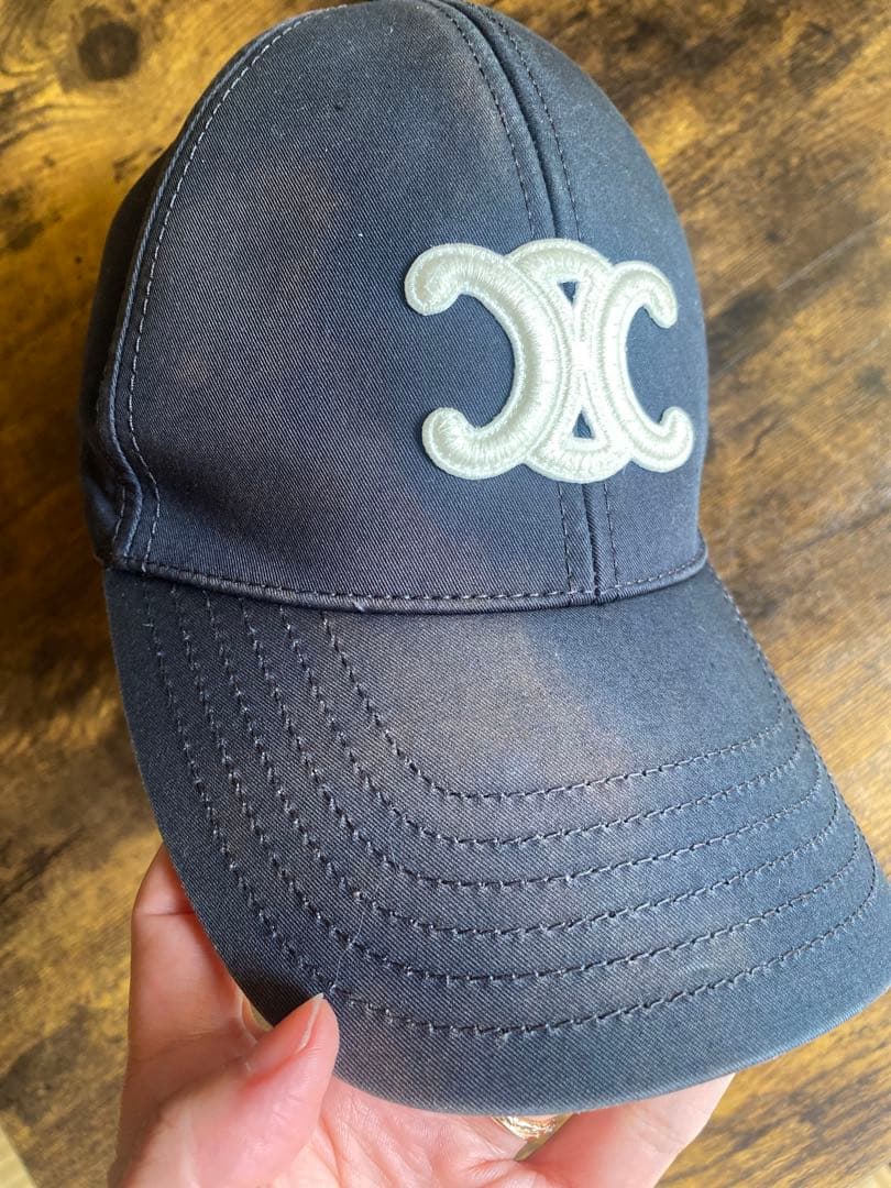 正規品　ジャンク品　セリーヌCELINE キャップ黒S